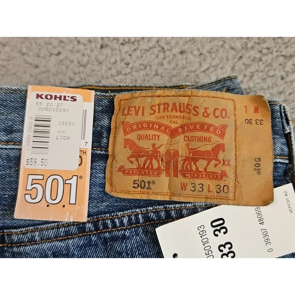 Levi's Men's 501 Original-Fit Jean Men's Size 33 x‎ 30 New with Tags NWT